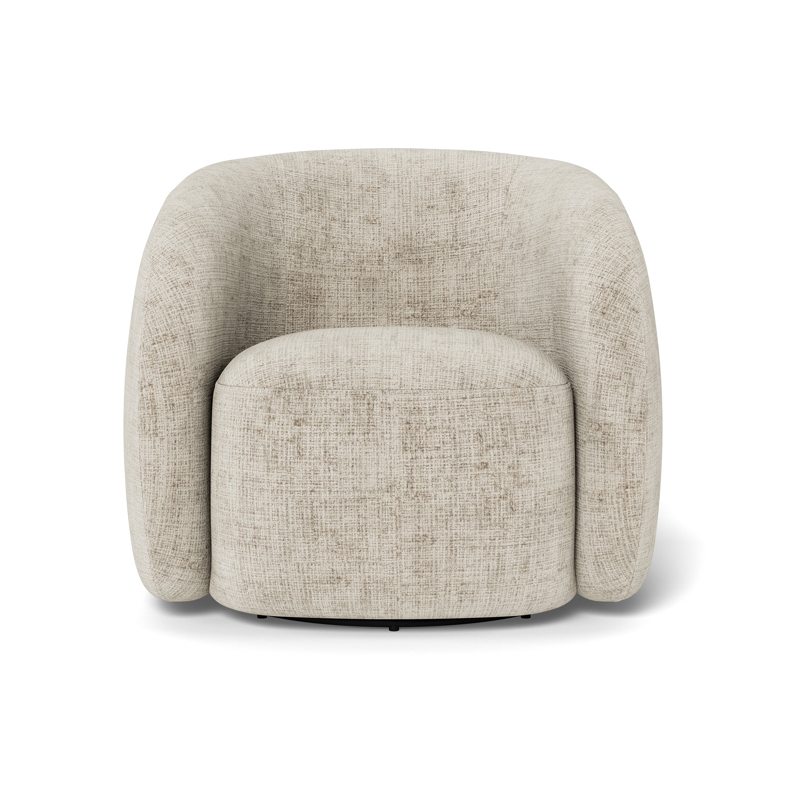 Fotel obrotowy z miękkim siedziskiem w stylu nowoczesnym - tapicerowany, otulająca forma | Setum