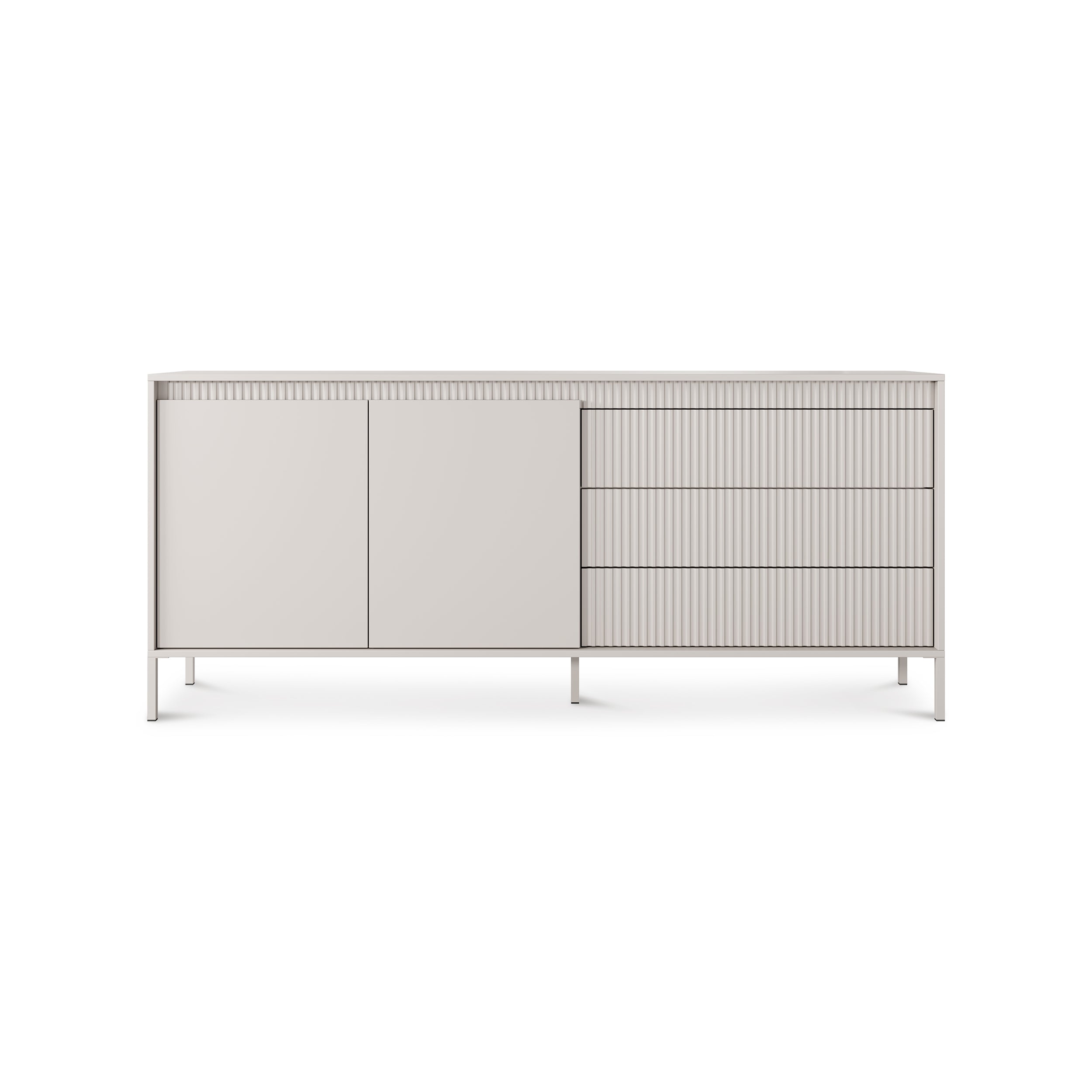 Komoda z drzwiami i szufladami 187x81 w stylu japandi | Senra