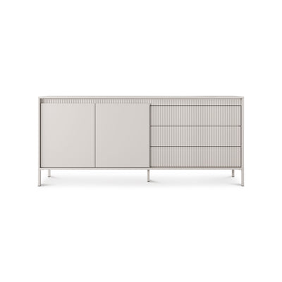 Komoda z drzwiami i szufladami 187x81 w stylu japandi | Senra