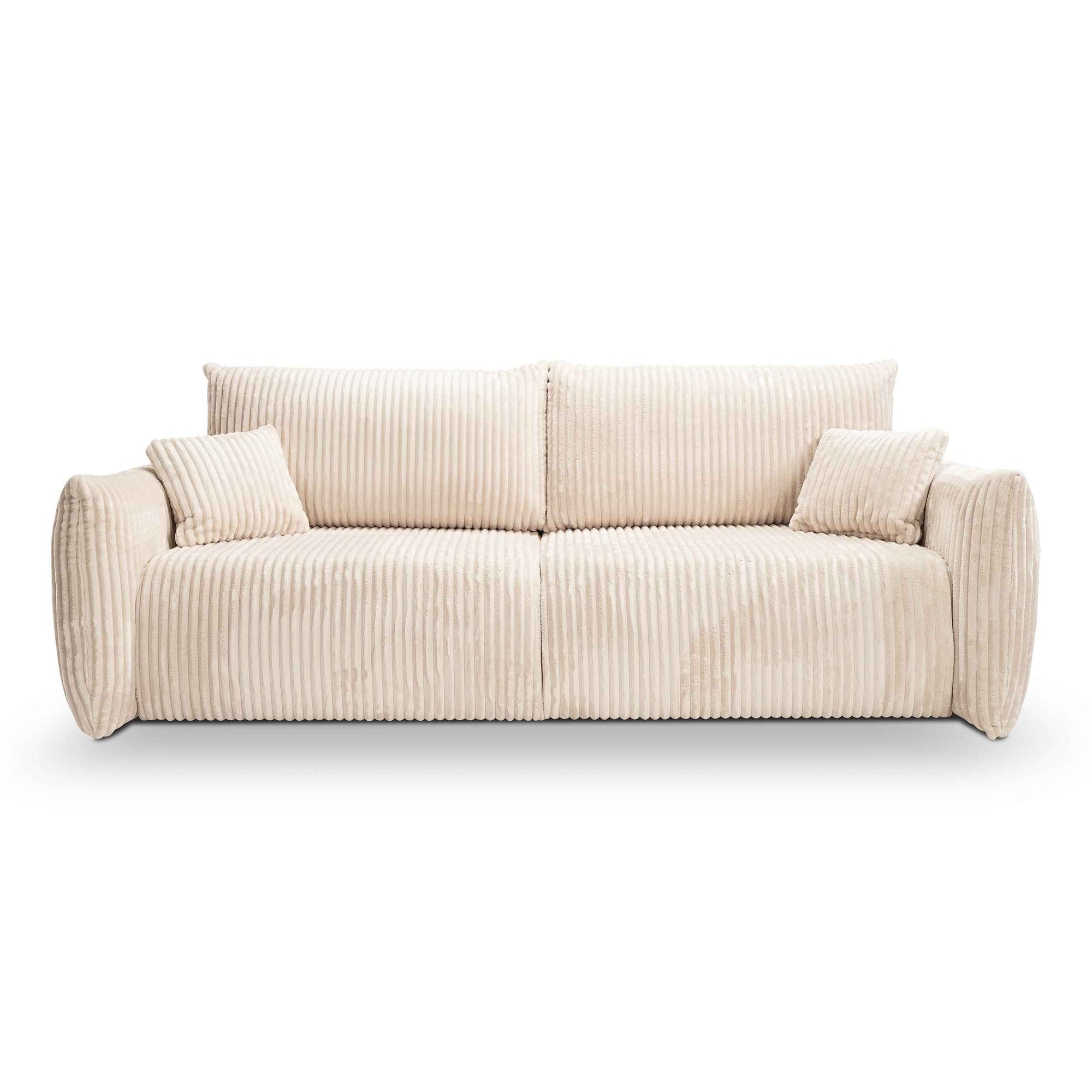 Sofa 3-osobowa z funkcją spania 145x200 z pojemnikiem w stylu nowoczesnym – automat wspomagający | ALLORO