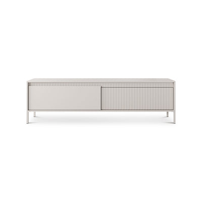 Szafka RTV 2-drzwiowa 187x53 w stylu japandi | Senra