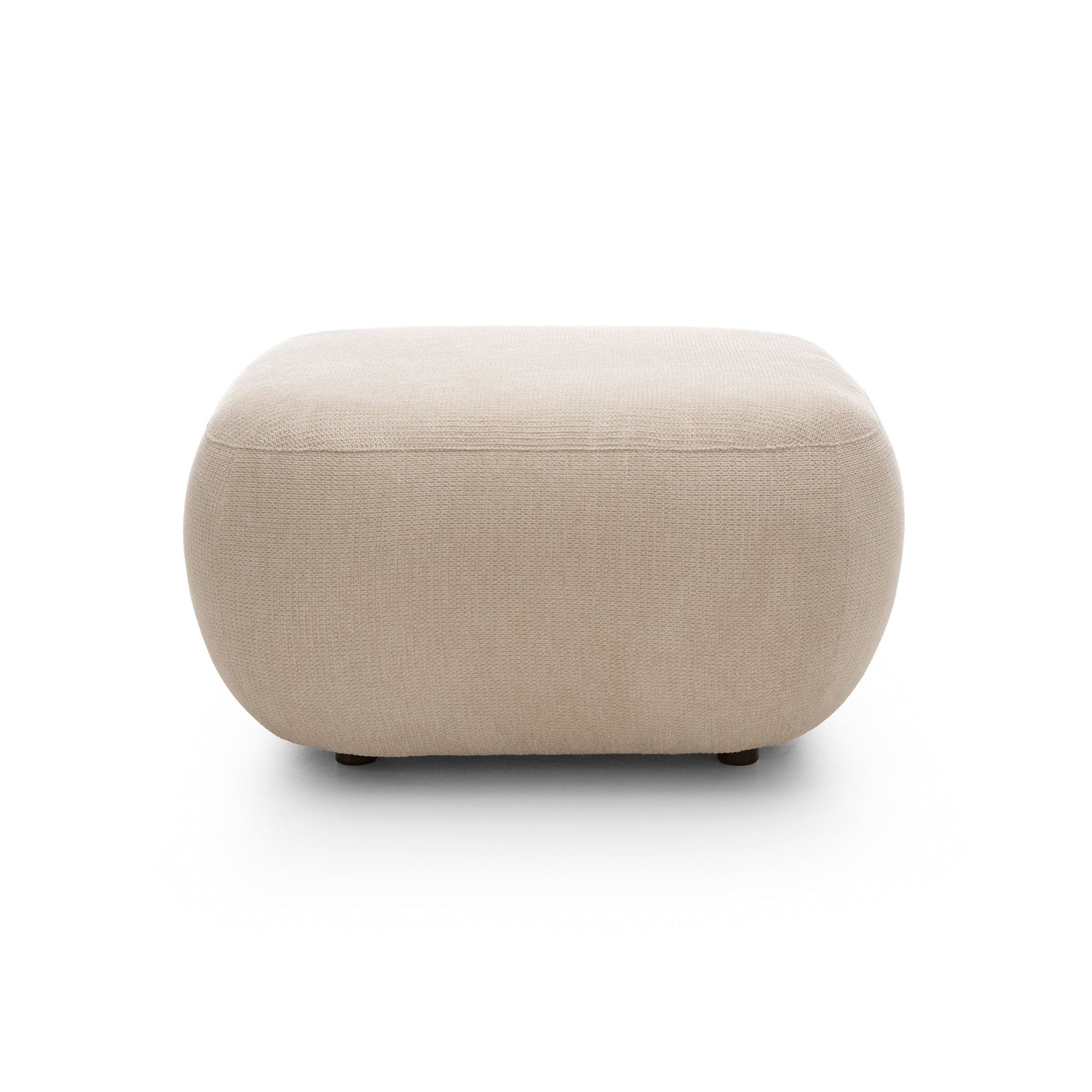 Pufa wypoczynkowa 75x39 cm z pianki PUR w stylu japandi, tkanina Aragon | OLEMO