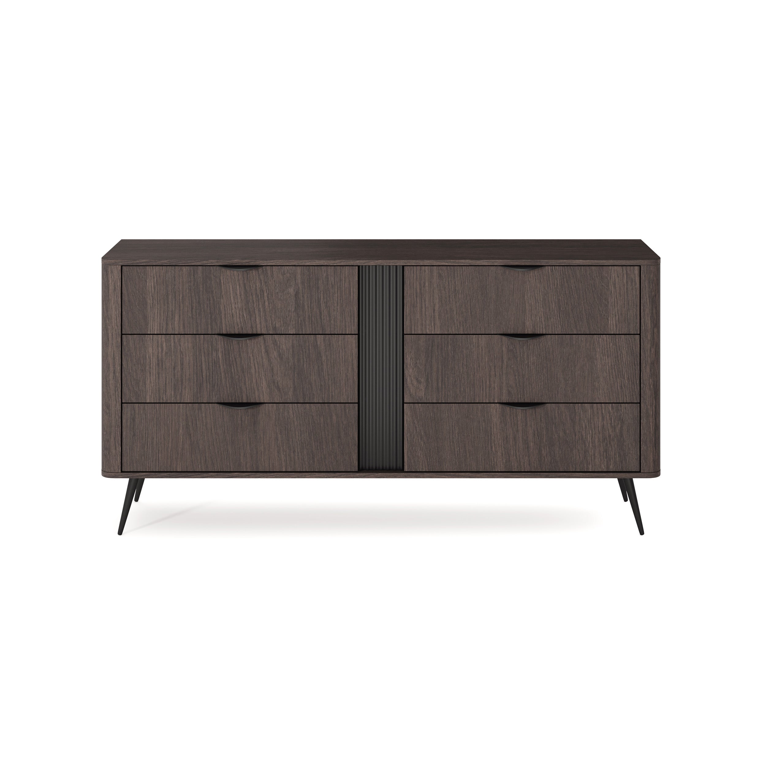 Komoda z 6 szufladami 163x81 w stylu soft loft | Velia