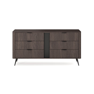 Komoda z 6 szufladami 163x81 w stylu soft loft | Velia
