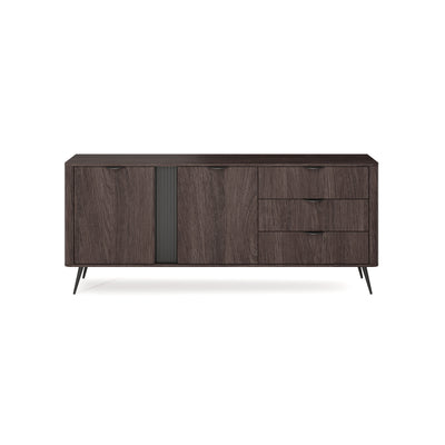 Komoda szeroka 195x81 z szafkami i szufladami w stylu soft loft | Velia
