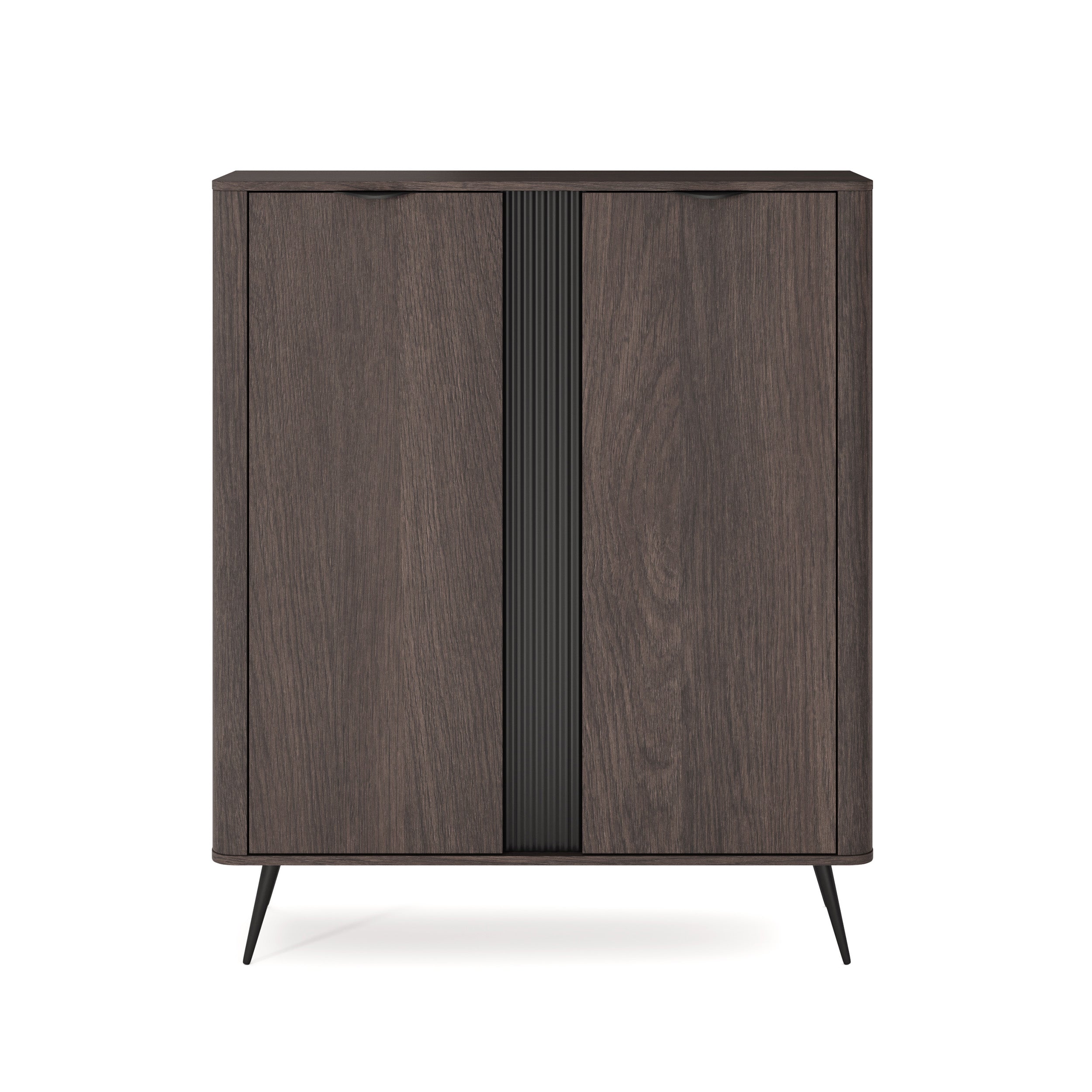 Komoda wysoka 2-drzwiowa 113x134 w stylu soft loft| Velia