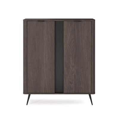 Komoda wysoka 2-drzwiowa 113x134 w stylu soft loft| Velia