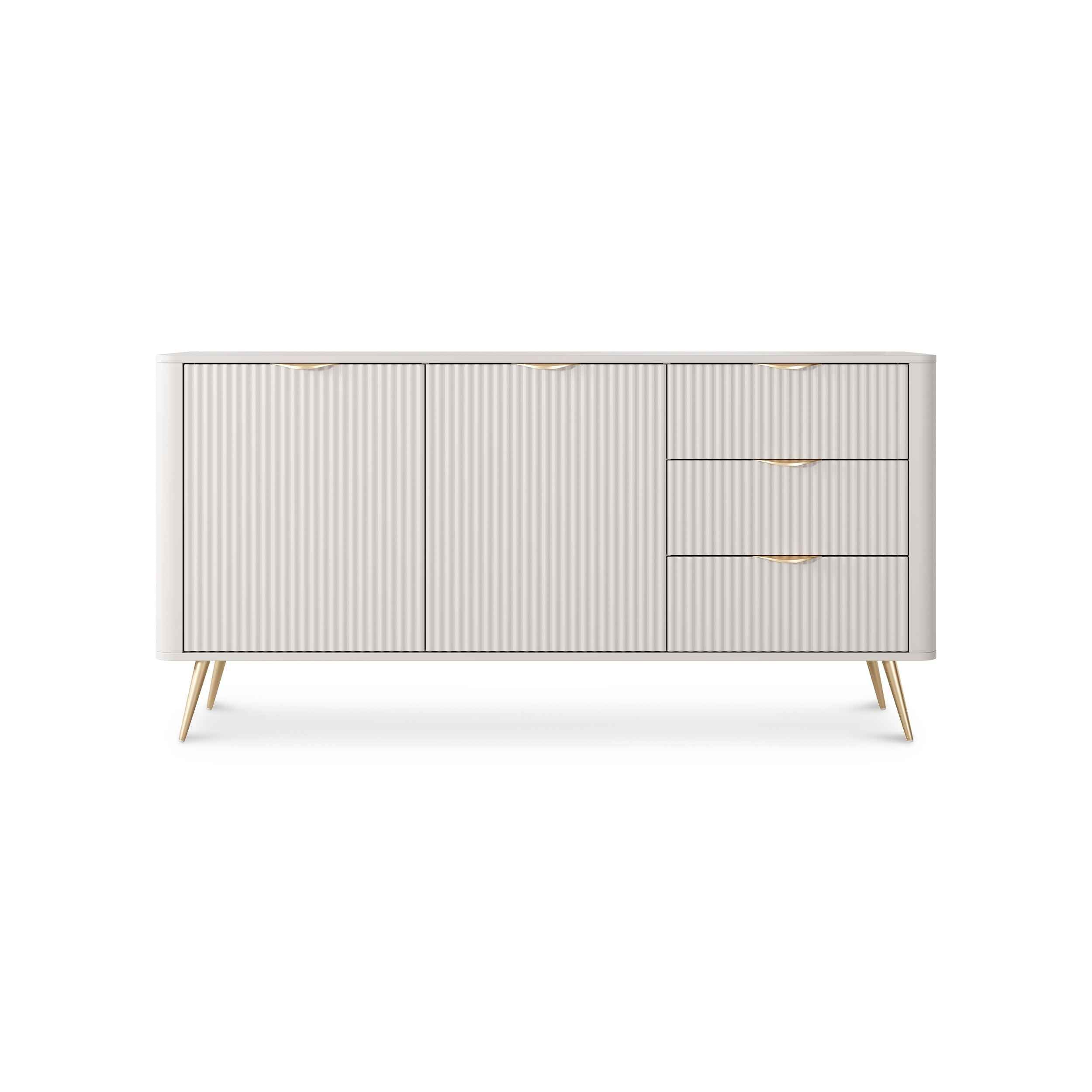 Komoda 163x81 z szufladami i drzwiami w stylu eleganckim | Laanti