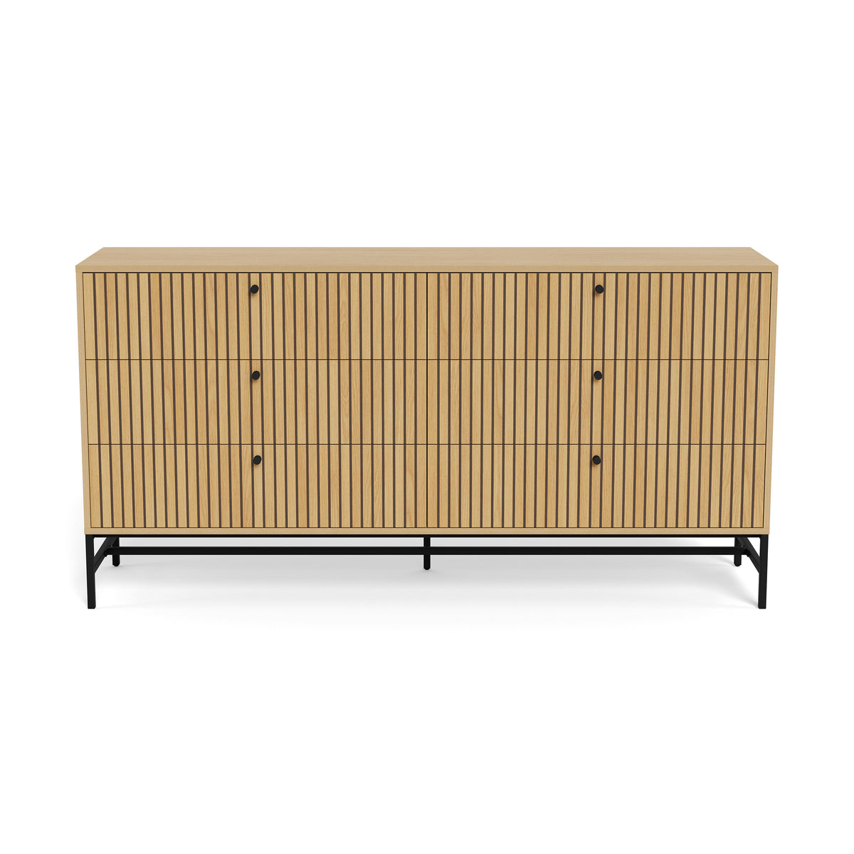 Sideboard 158x81 with a lamella front in a modern style | Bambouz
