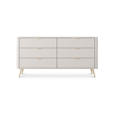 Komoda 163x81 z 6 szufladami w stylu eleganckim | Laanti