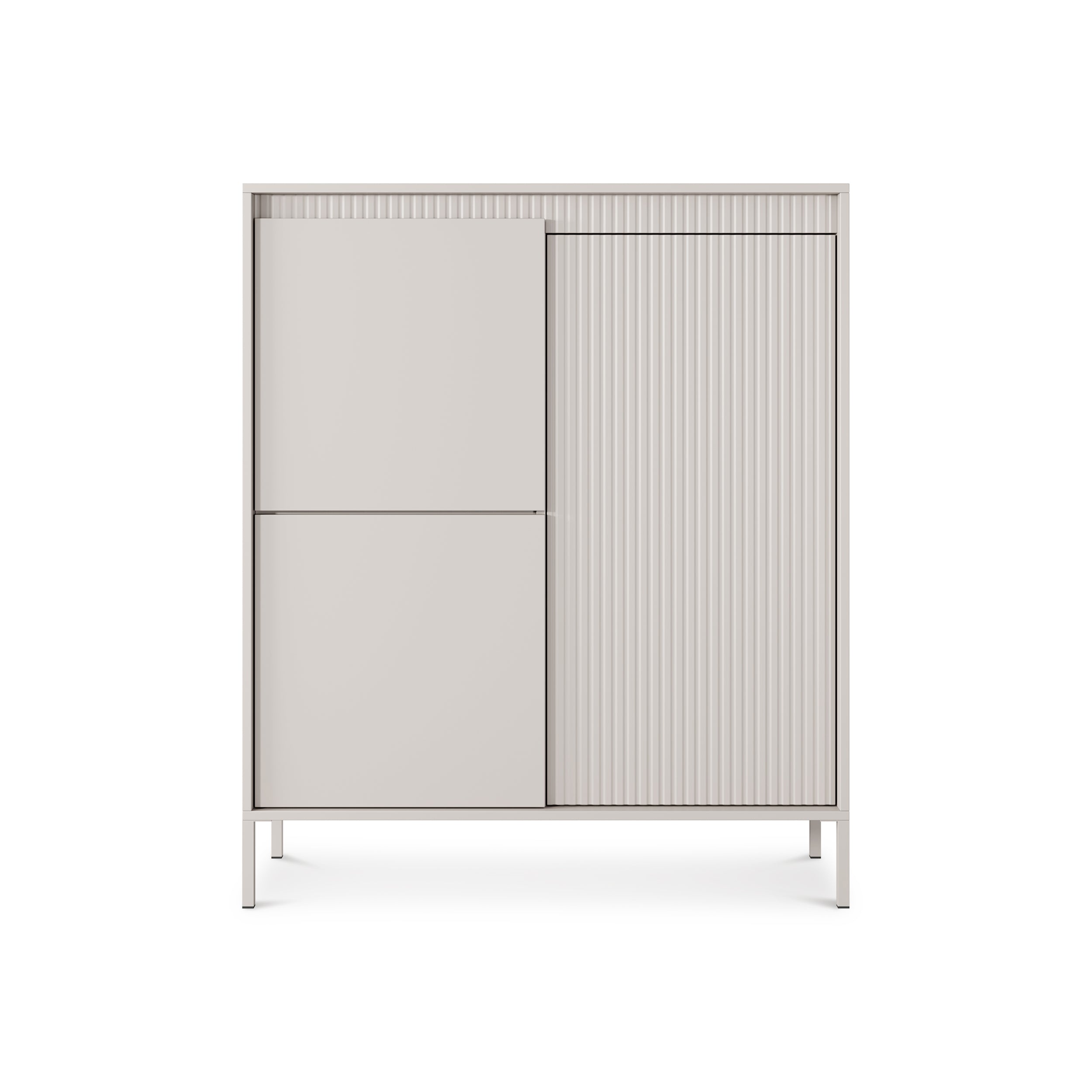 Komoda 3-drzwiowa 104x123 w stylu japandi | Senra