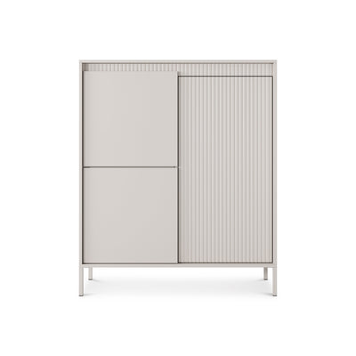 Komoda 3-drzwiowa 104x123 w stylu japandi | Senra