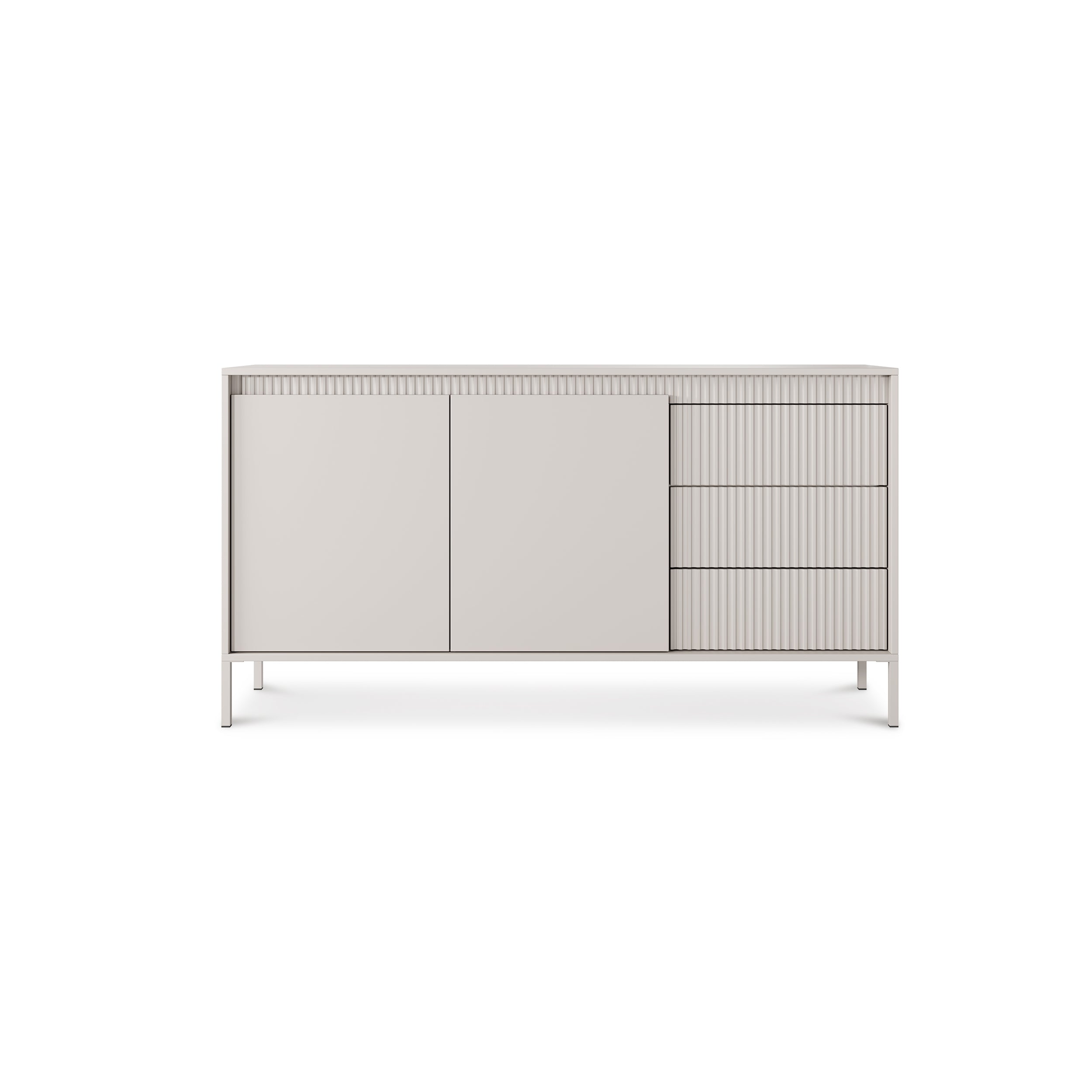 Komoda z drzwiami i szufladami 154x81 w stylu japandi | Senra