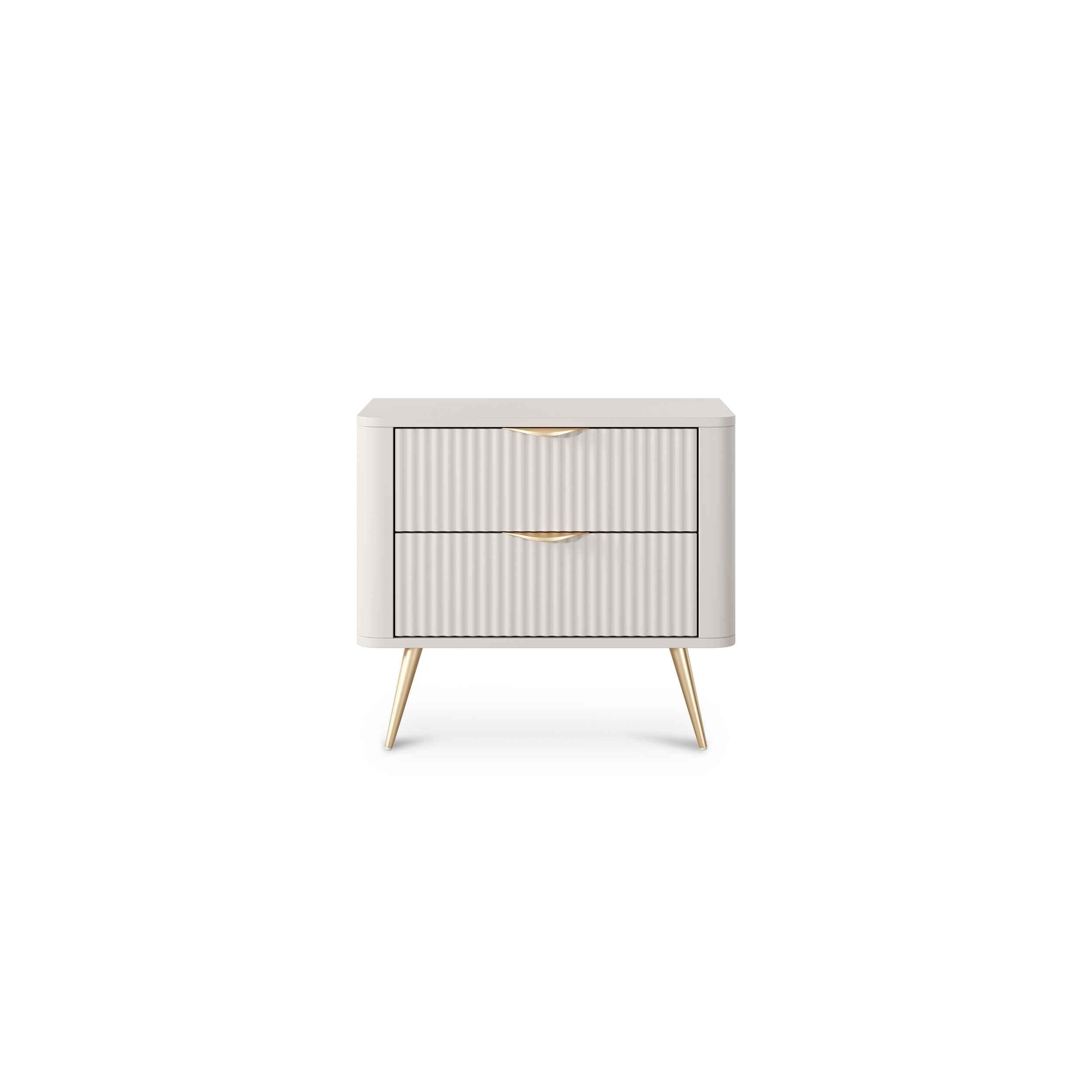 Szafka nocna z 2 szufladami 63x55 cm w stylu eleganckim | Laanti