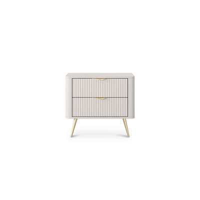 Szafka nocna z 2 szufladami 63x55 cm w stylu eleganckim | Laanti