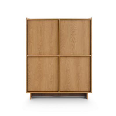 Komoda 98x124 z półkami w stylu japandi | Kiyro