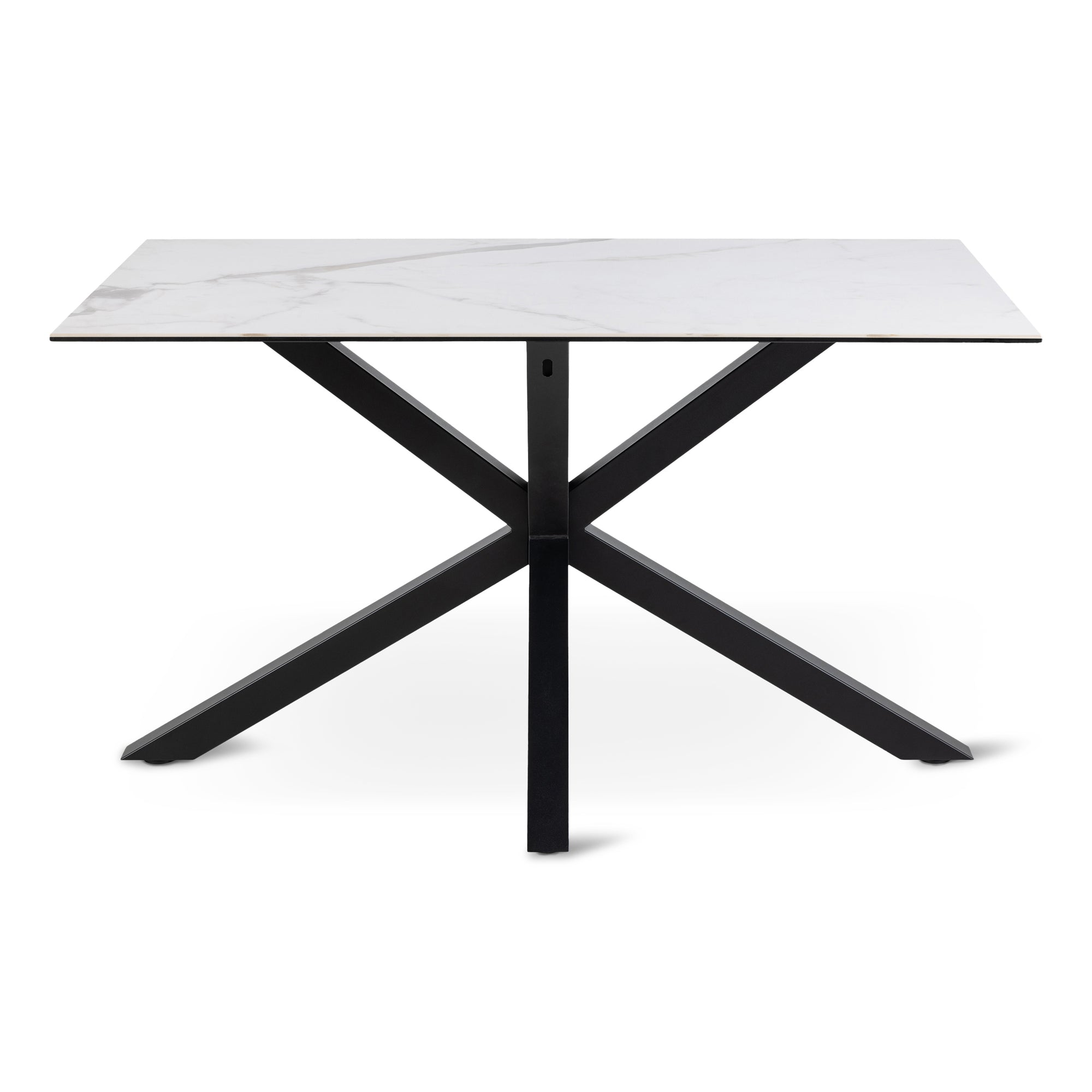 Stół do jadalni 135x80 w stylu nowoczesnym - ceramiczny blat w 4 kolorach, czarna podstawa | Oryss