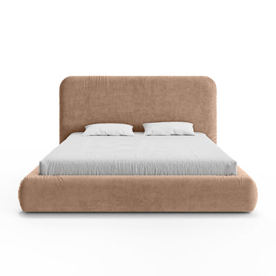 Upholstered bed with storage in a modern organic style | Paries
