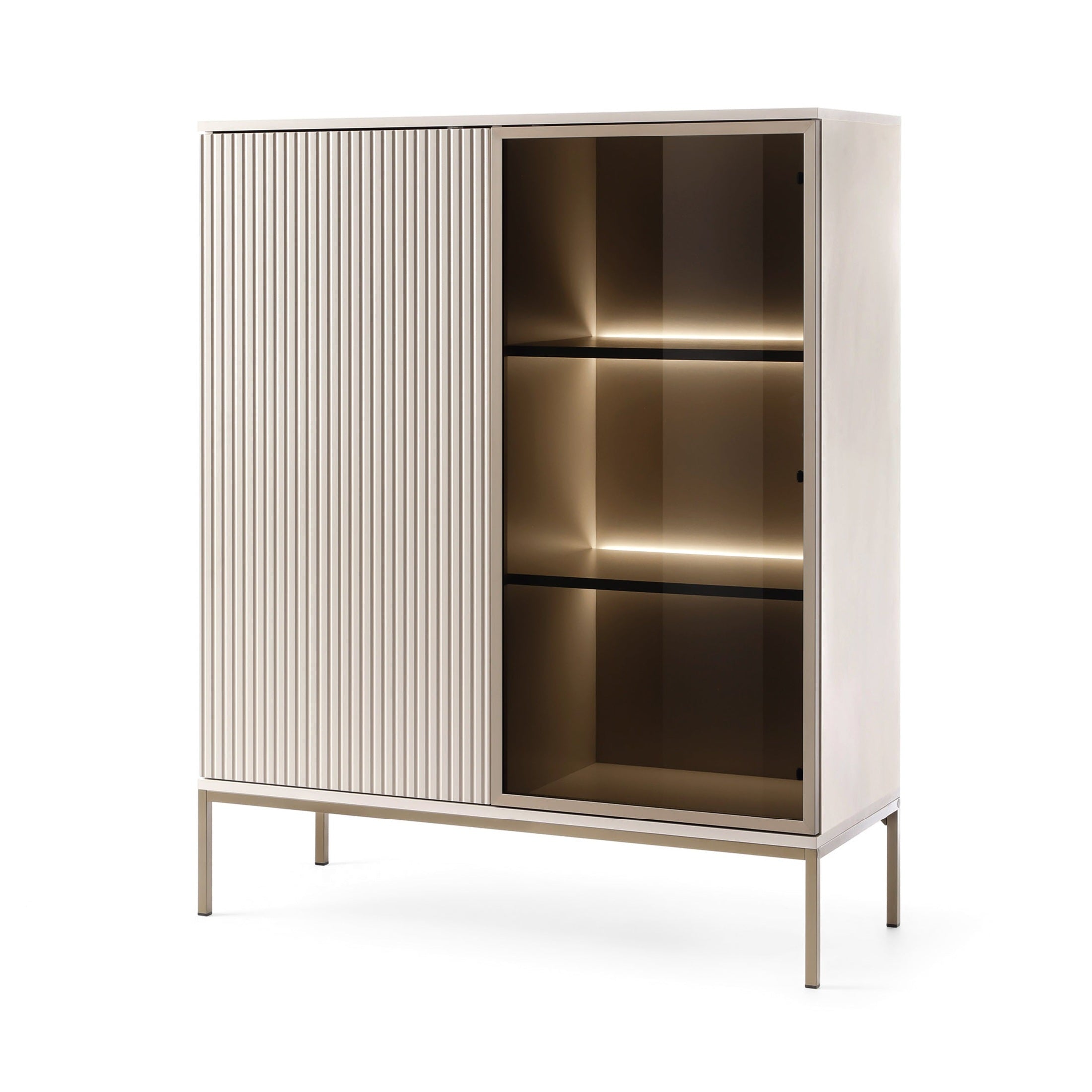 Komoda z drzwiami i szufladą 104x126 w stylu loft | Lampy Kaszmir