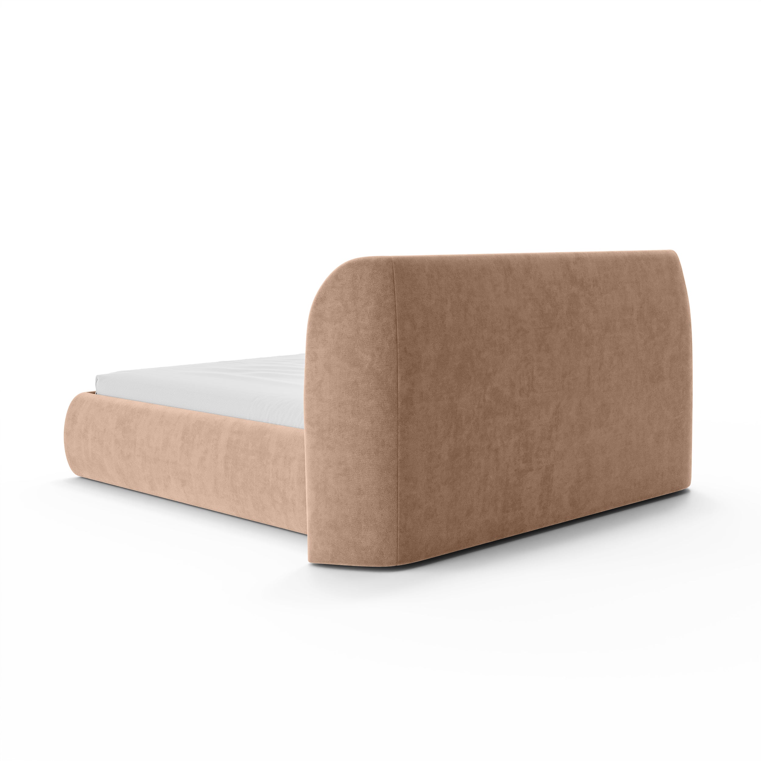 Upholstered bed with storage in a modern soft style | Frasspo
