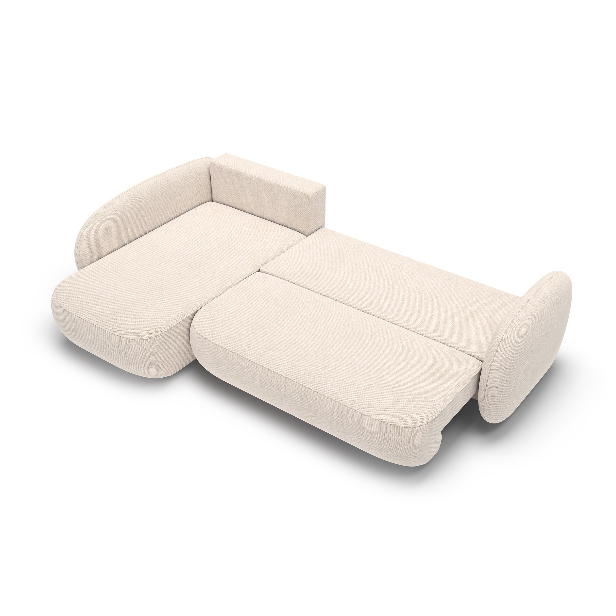 Narożnik z funkcją spania o powierzchni 123x250 w stylu organic modern | OLEMO