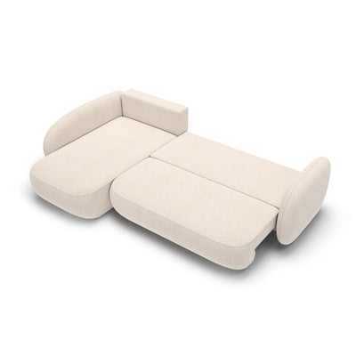 Narożnik z funkcją spania o powierzchni 123x250 w stylu organic modern | OLEMO