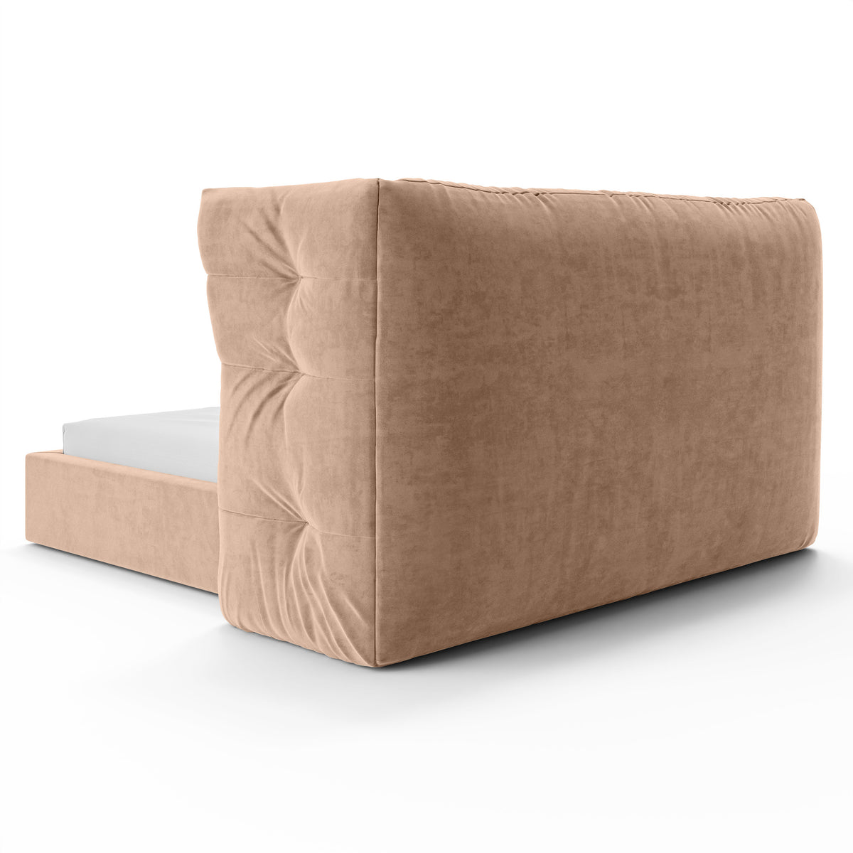 Tufted upholstered bed with storage in a glamour style | Diara