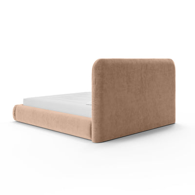 Upholstered bed with storage in a modern organic style | Paries
