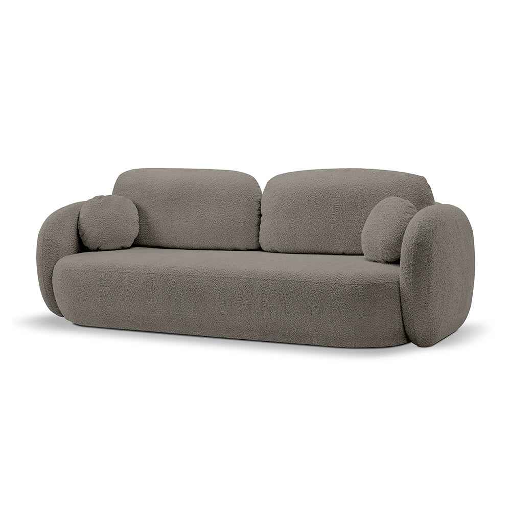 Sofa z funkcją spania 142x200 w stylu nowoczesnym, tkanina Abriamo | OLEMO Gorzka Czekolada (ABRIAMO 01)