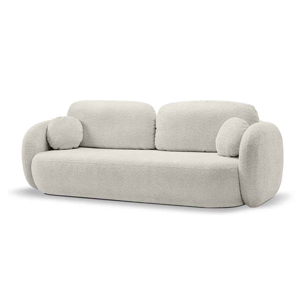 Sofa z funkcją spania 142x200 w stylu nowoczesnym, tkanina Abriamo | OLEMO Piaszczysta Duna (ABRIAMO 03)