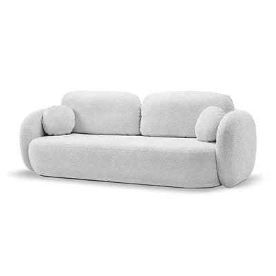 Sofa z funkcją spania 142x200 w stylu nowoczesnym, tkanina Abriamo | OLEMO Perłowy Popiół (ABRIAMO 05)