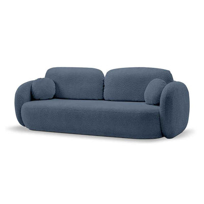 Sofa z funkcją spania 142x200 w stylu nowoczesnym, tkanina Abriamo | OLEMO Kobaltowy Cień (ABRIAMO 14)