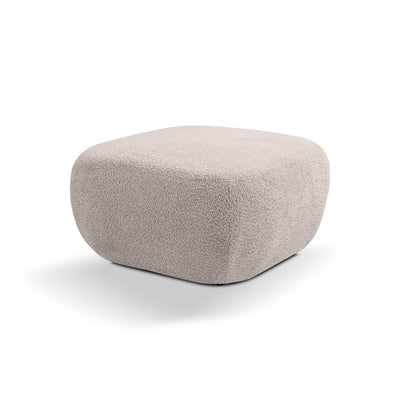 Pufa w stylu organic modern 75×39 cm, tkanina Abriamo | OLEMO Popiel Kwarcowy (ABRIAMO 02)