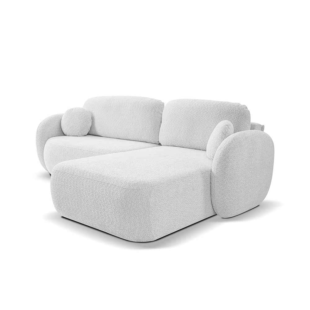 Narożnik z funkcją spania OLEMO Abriamo Perłowy Popiół (ABRIAMO 05)