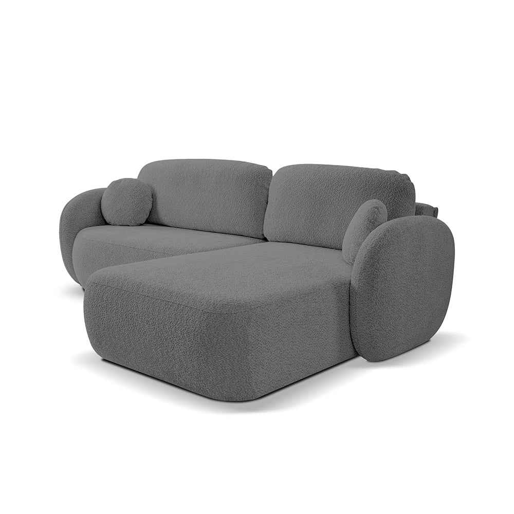 Narożnik z funkcją spania OLEMO Abriamo Węgiel Szlachetny (ABRIAMO 08)