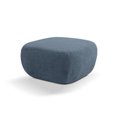 Pufa w stylu organic modern 75×39 cm, tkanina Abriamo | OLEMO Niebieski Bazalt (ABRIAMO 13)
