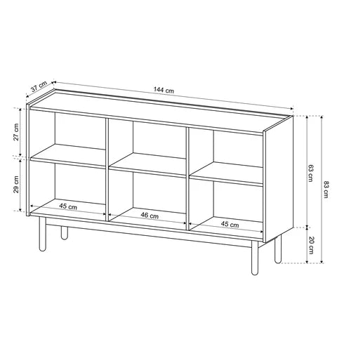 Komoda 144x83 w stylu skandynawskim | Anawa