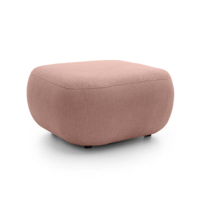 Pufa wypoczynkowa 75x39 cm z pianki PUR w stylu japandi, tkanina Aragon | OLEMO Różany Beż (ARAGON 62)