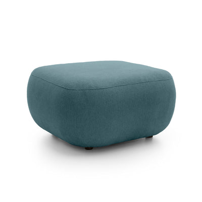 Pufa wypoczynkowa 75x39 cm z pianki PUR w stylu japandi, tkanina Aragon | OLEMO Oceaniczna Stal (ARAGON 75)
