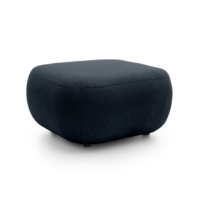 Pufa wypoczynkowa 75x39 cm z pianki PUR w stylu japandi, tkanina Aragon | OLEMO Nocny Lazur (ARAGON 79)