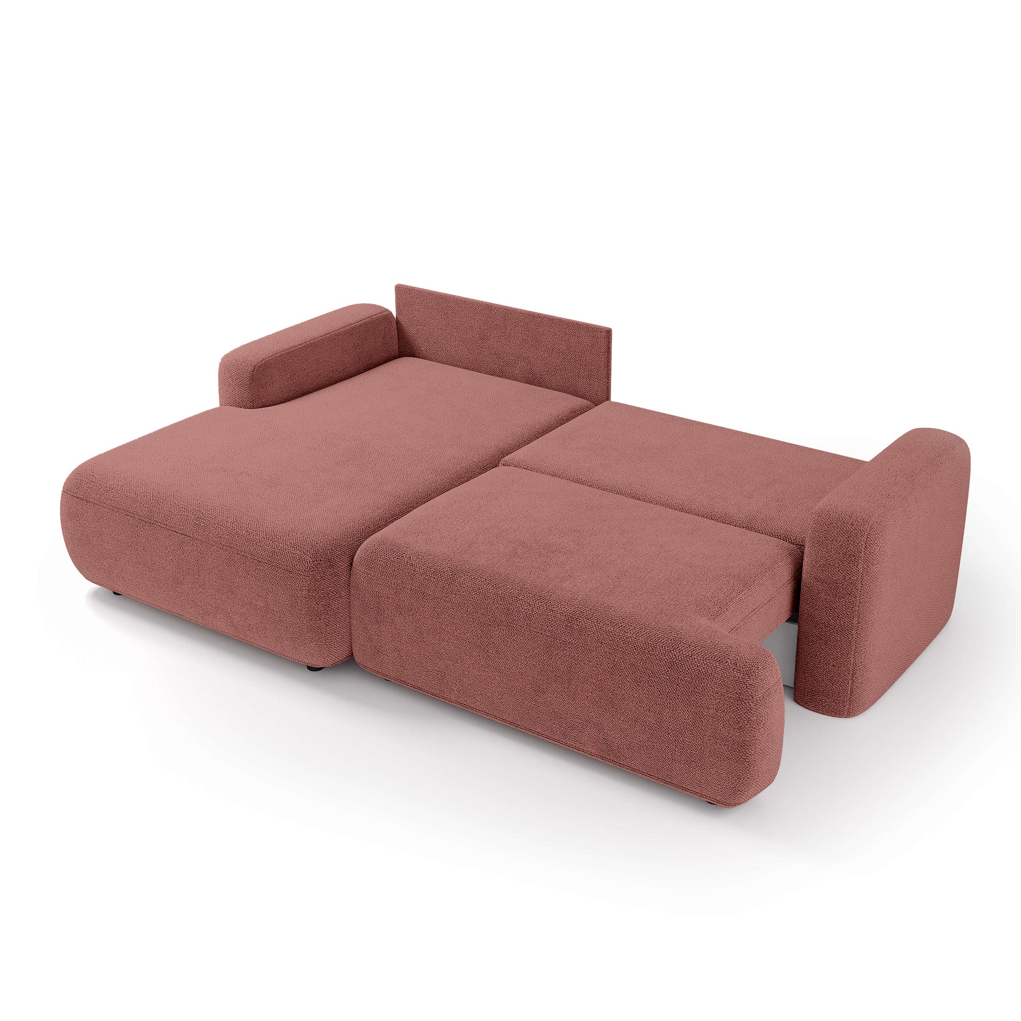 Narożnik 3–4 osobowy z funkcją spania w stylu skandynawskim – system Lux, pianka HR, pojemnik na pościel | Ravila