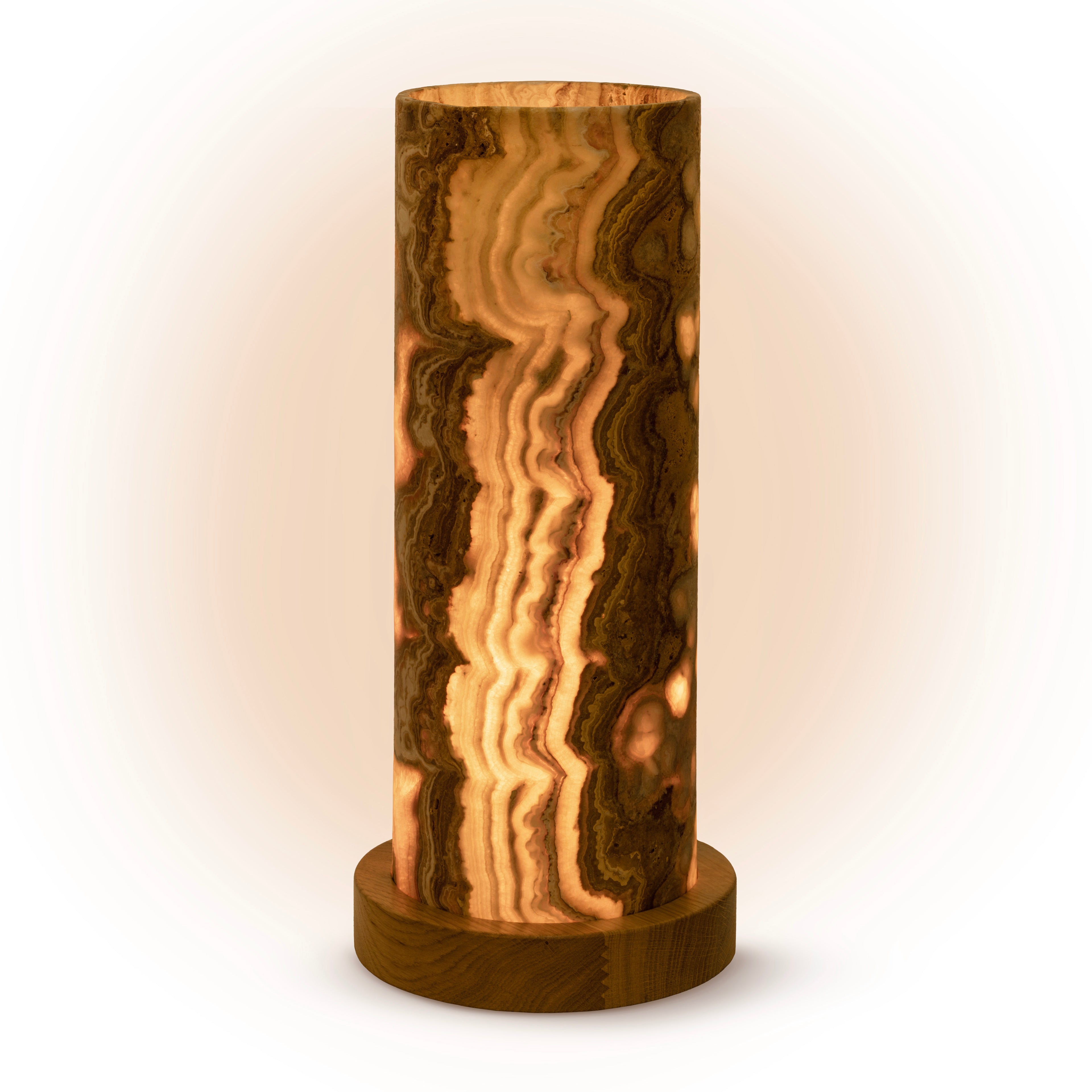 Lampa z naturalnego Onyksu Elora