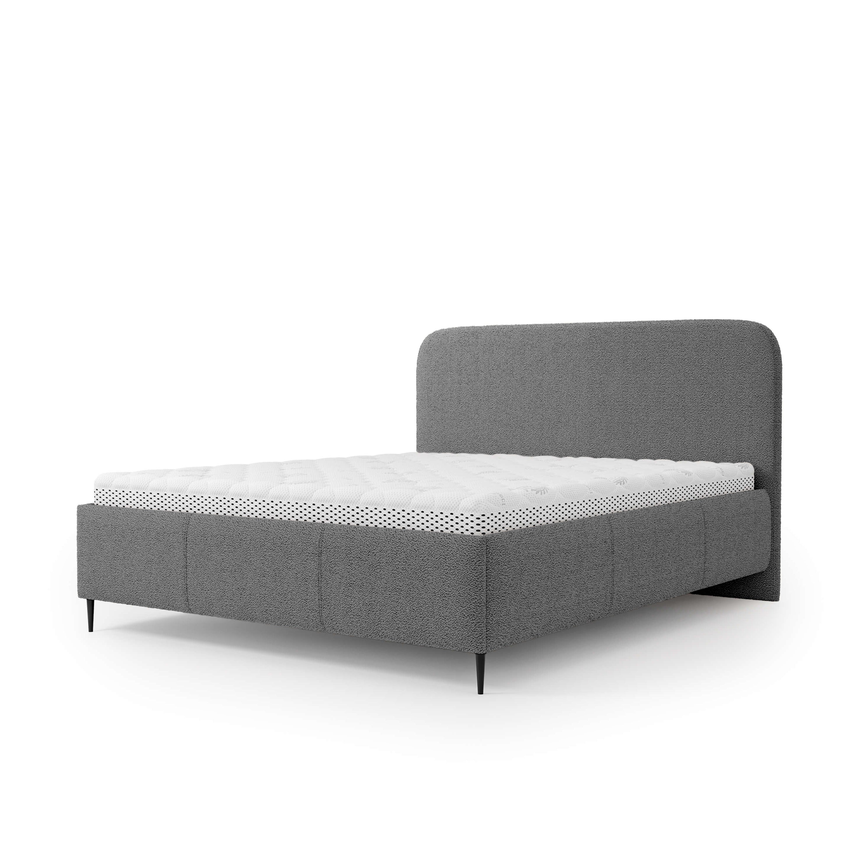 Łóżko tapicerowane z pojemnikiem w stylu nowoczesnym | Edi 160 200 Ciemny Popiół (PERFECT HARMONY 82)