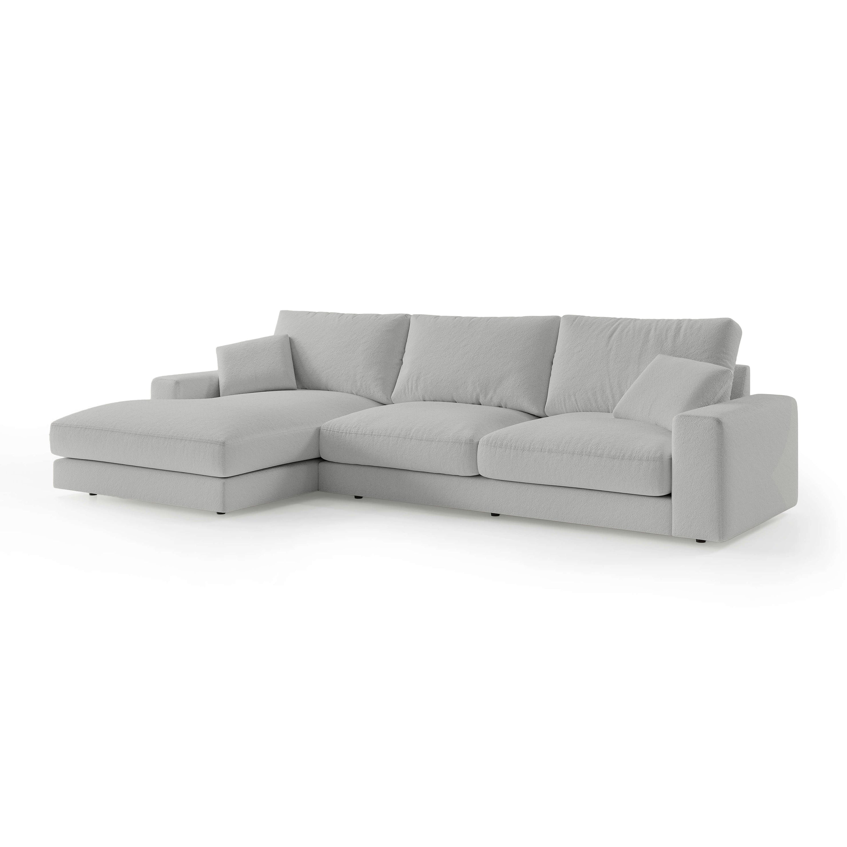 Narożnik 4–5 osobowy Premium w stylu minimalistycznym | Harvesty Lewostronna Chłodny Taupe (ARAGON 80)