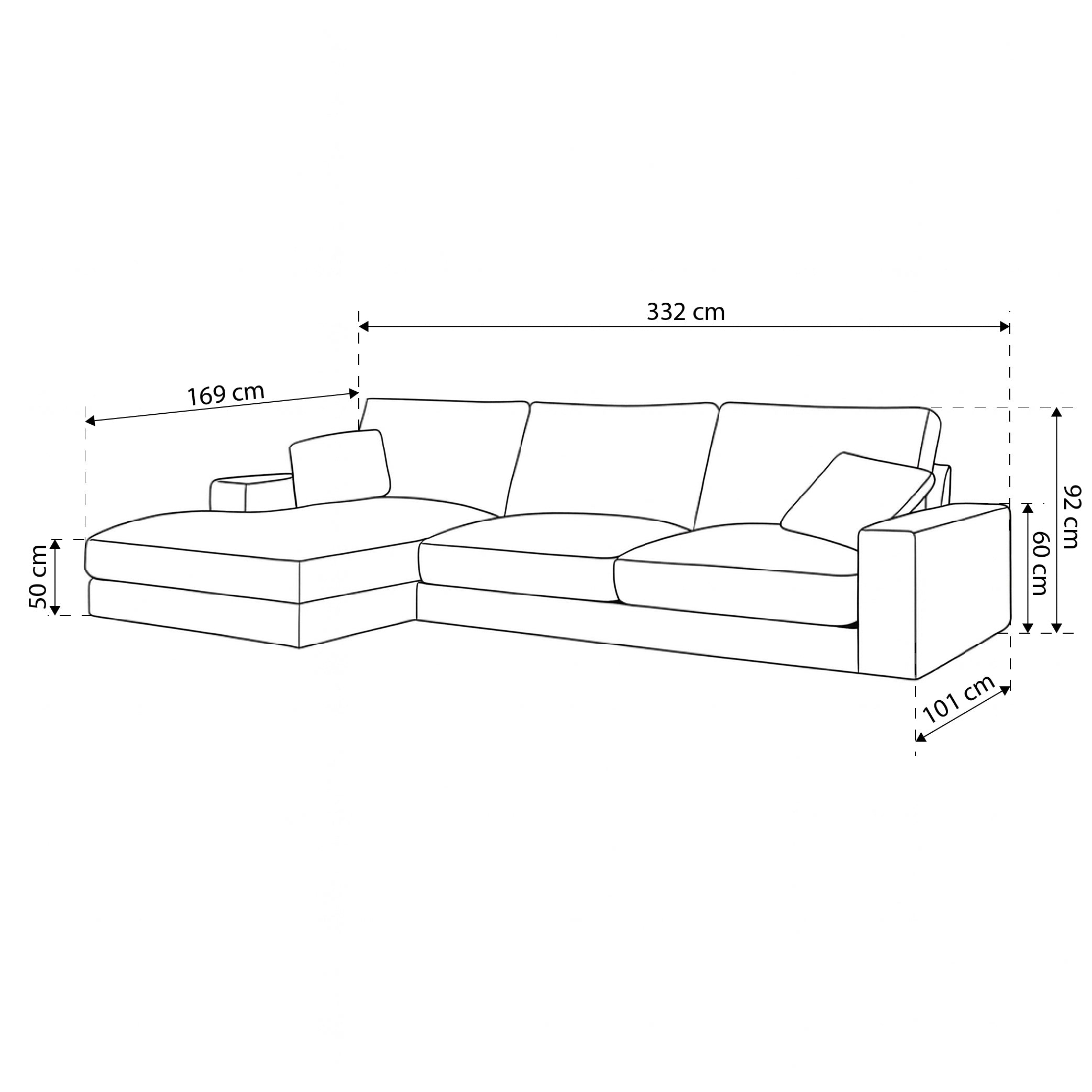4–5-seater premium corner sofa in minimalist style | Harvesty