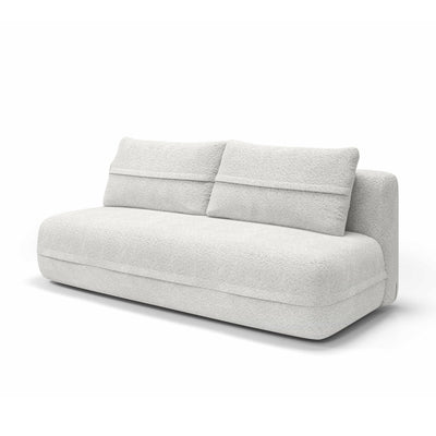 Sofa 2-osobowa z funkcją spania 206 cm w stylu minimalistycznym | Lento Porcelanowy Mat (CREMONA 01)