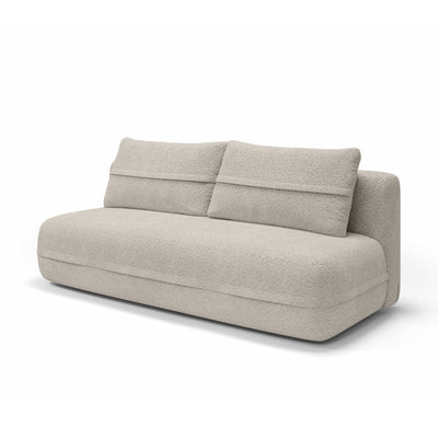 Sofa 2-osobowa z funkcją spania 206 cm w stylu minimalistycznym | Lento Kremowy Kamień (CREMONA 14)