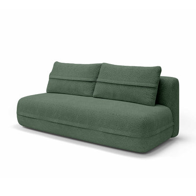 Sofa 2-osobowa z funkcją spania 206 cm w stylu minimalistycznym | Lento Leśny Cień (CREMONA 39)