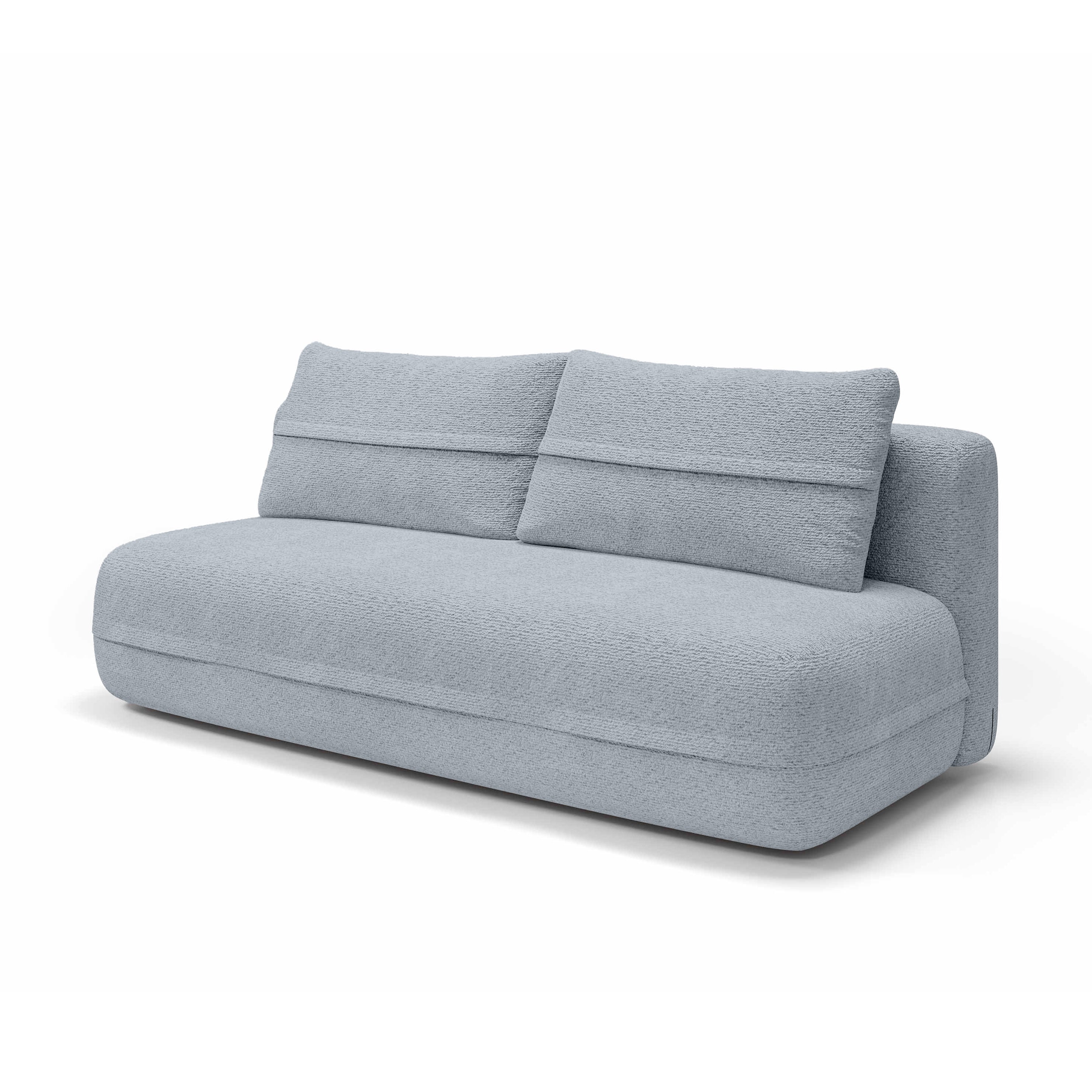 Sofa 2-osobowa z funkcją spania 206 cm w stylu minimalistycznym | Lento Mglisty Ocean (CREMONA 70)