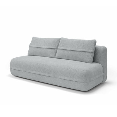 Sofa 2-osobowa z funkcją spania 206 cm w stylu minimalistycznym | Lento Stalowa Perła (CREMONA 81)